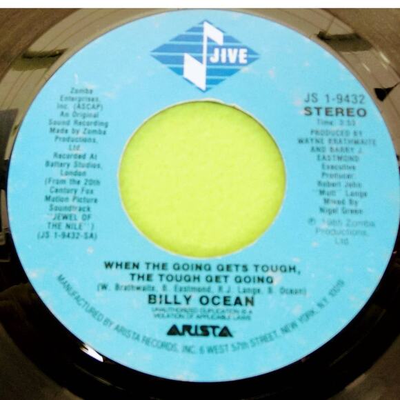 Billy Ocean - When Going Gets Tough - 45rpm Vinyl‎ Record Single 7" - Picture 1 of 9